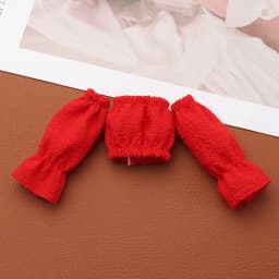 30CM Doll Clothes Fashion Puff Sleeve Tops Short T-shirt Plaid Pleated Skirt For 1/6 Bjd Dolls Accessories Dress Up Doll Gift