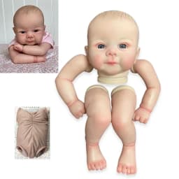 19inch Juliette Reborn Kit Unfinished Painted Doll Kit Hand-draw Hair with Extra Cloth Body+eyes