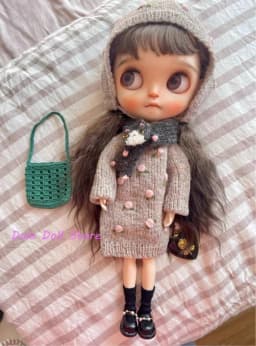 2026 Dula Doll Clothes Dress Cashmere Handmade Sweater Blythe Qbaby Ob24 Ob22 1/6 6 Points Body Doll