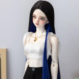 New Style 1/3 1/4 1/6 1/8 High Temperature Wire Striaght BJD Wig For Doll Hair Wig Two Colors