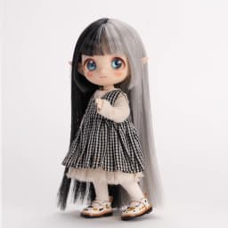 Ob11 Wig Soft Cute Curly Bangs Wavy Hair Long Straight Hair Short Hair Multi-Color for 1/12 Bjd, Gsc ,Ymy Head Doll Accessories