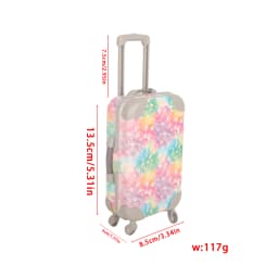 Colorful Coating Baby Suitcase Rainbow Color Plastic Trunk For 43cm Baby New Born&18 inch American/OG Girl Doll Children Toys