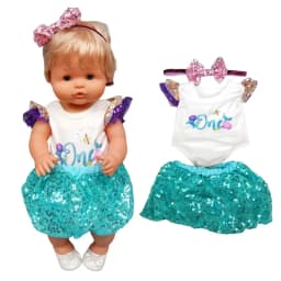 40cm Bebe Doll Clothes for 16-inch Nenuco Winter Plush Suit Ropa Y Su Hermanita Doll Rompers Accessories