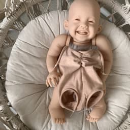 23inch Unfinished Reborn Doll Kit Mila Toddler Fresh Color DIY Soft Touch with Body and Eyes