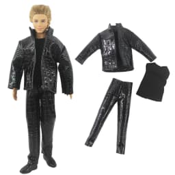 1 Set Doll Clothes Leather Coat Outfit for 12 inch Ken Doll Many Style for Choice A06