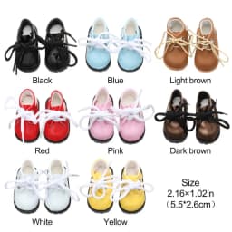15-20cm Doll Bright Leather Shoes Mini Shoes For 1/6 Doll Toys For Girls Gifts Doll Accessories