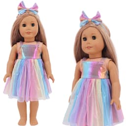 Kawaii Doll Dress For 43cm Baby Doll Clothes Accessories And 18 Inch American Doll Girl's Toys Our Generation