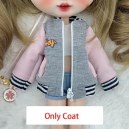 Blyth Dolls Clothing Fashion Jacket Casual Jacket Dolls Baseball Coat For Azone Ob22 Ob24 Ymy Body Licca Ob27 Doll (Only Coat)