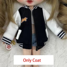 Blyth Dolls Clothing Fashion Jacket Casual Jacket Dolls Baseball Coat For Azone Ob22 Ob24 Ymy Body Licca Ob27 Doll (Only Coat)