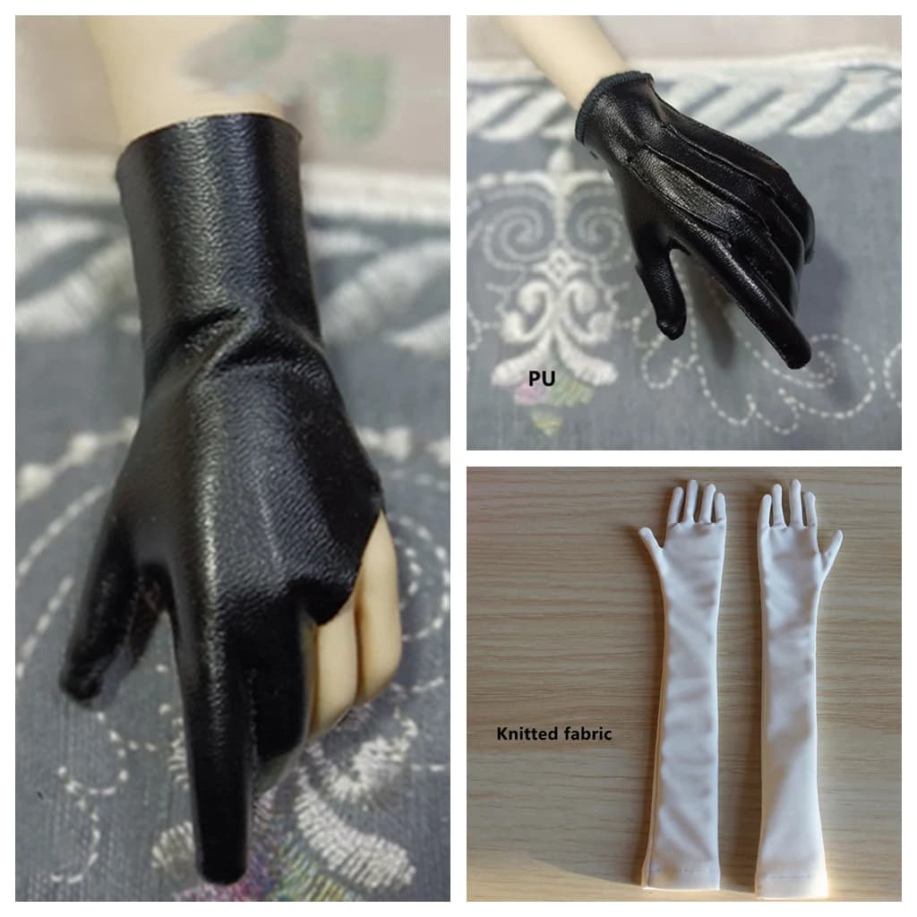 1/4 1/3 Scale BJD Motorcycle Gloves Knitted & PU Glove For BJD/SD MSD SD13 Big Girl SD17 SSDF ID72 Strong Uncle Accessories