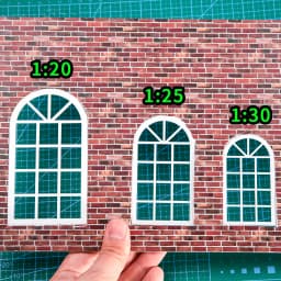 Diy Doll House Scene Accessory Scale 1:20/25/30 Window Model Indoor Building Layout Materials Diorama Kits 1Pcs