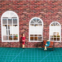 Diy Doll House Scene Accessory Scale 1:20/25/30 Window Model Indoor Building Layout Materials Diorama Kits 1Pcs