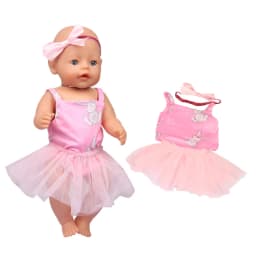 Doll Baby Clothes Princess Lace Dress Fit 18 Inch American&43 CM Reborn New Born Baby Doll OG Girl Doll Shoes DIY Gift`s Toy