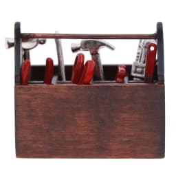 1Set 1:12 Dollhouse Miniature Toolbox Handmade Tools Sets Model Furniture Accessories For Doll House Decor Toys Gift