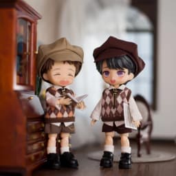 Ob11 Doll British Style Vest Set Doll School Uniform Doll Peaked Cap Accessories For Ymy, Nendoroids P9, 1/12 Bjd, Gsc, Molly