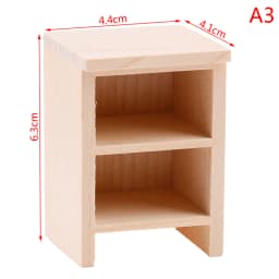 1:12 Miniature Dresser Closet TV Book Cake Bedside Table Cabinet Bookcase Cupboard Model Dollhouse Furniture Decor DIY Toys