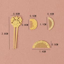 Dollhouse Simulation Mini Hair Comb Doll Chinese Style Hairpin Doll Dress Up Decoration Accessories For Kid Pretend Play Toys