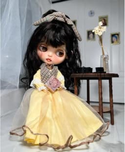 2024 Yellow Style Blythe clothes blythe doll outfit dress 1/6 30cm anime girl (Fit for Pullip,Ob22/24/26, Licca)