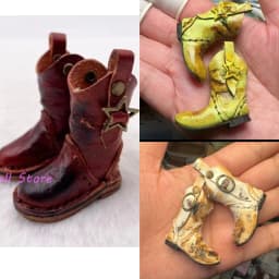 2026 Dula Doll Old Red Dirty Boots for Blythe Landoudou Landazz OB24 OB22 Dolls