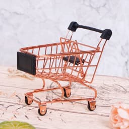 1Pcs Cute Mini 1/12 Miniature Dollhouse Supermarket Shopping Cart Trolley Play Doll Food Drink Accessories Toy