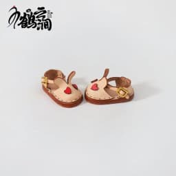 Blyths Doll Shoe Accessories Ob22 Ob24 Doll Shoes Rabbit Shoe Toy Accessories Mini Leather Shoes 3.0 * 1.8cm