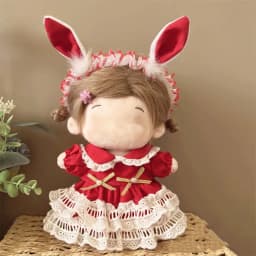 For 20CM Cotton Doll Clothes Cap Headdress Multicolor Miniature Dress Suit Doll Accessories Cosplay Doll Headwear Dress Set