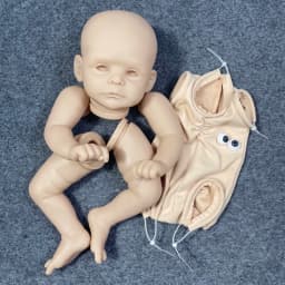 20 inch Unpainted Vinyl Reborn Baby Doll Kit Joleen Lifelike Newborn Reborn Baby Doll Mold Parts With Eyes