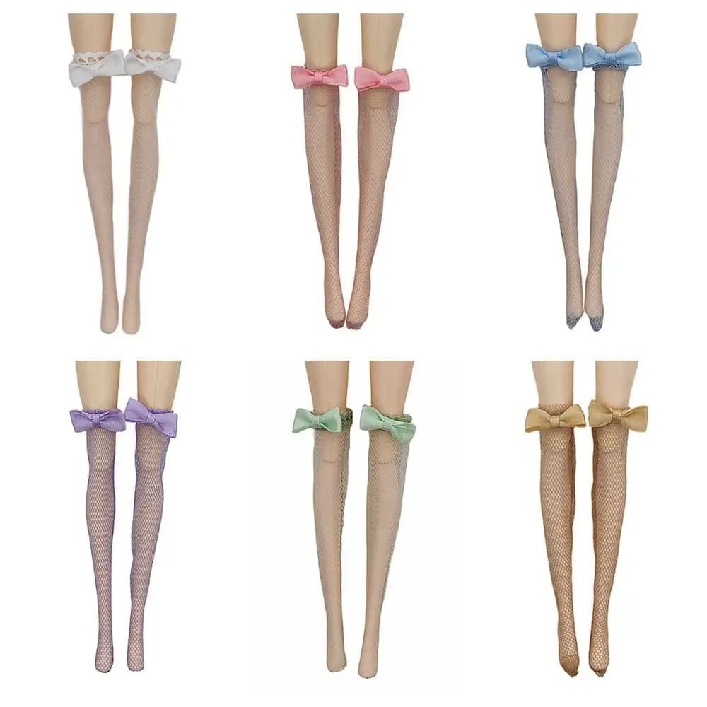 Fashion Handmade Lace Stockings Long 30cm Doll Socks Legging Casual Wear Accessories Dress Clothes for 1/6 Doll DIY Toys