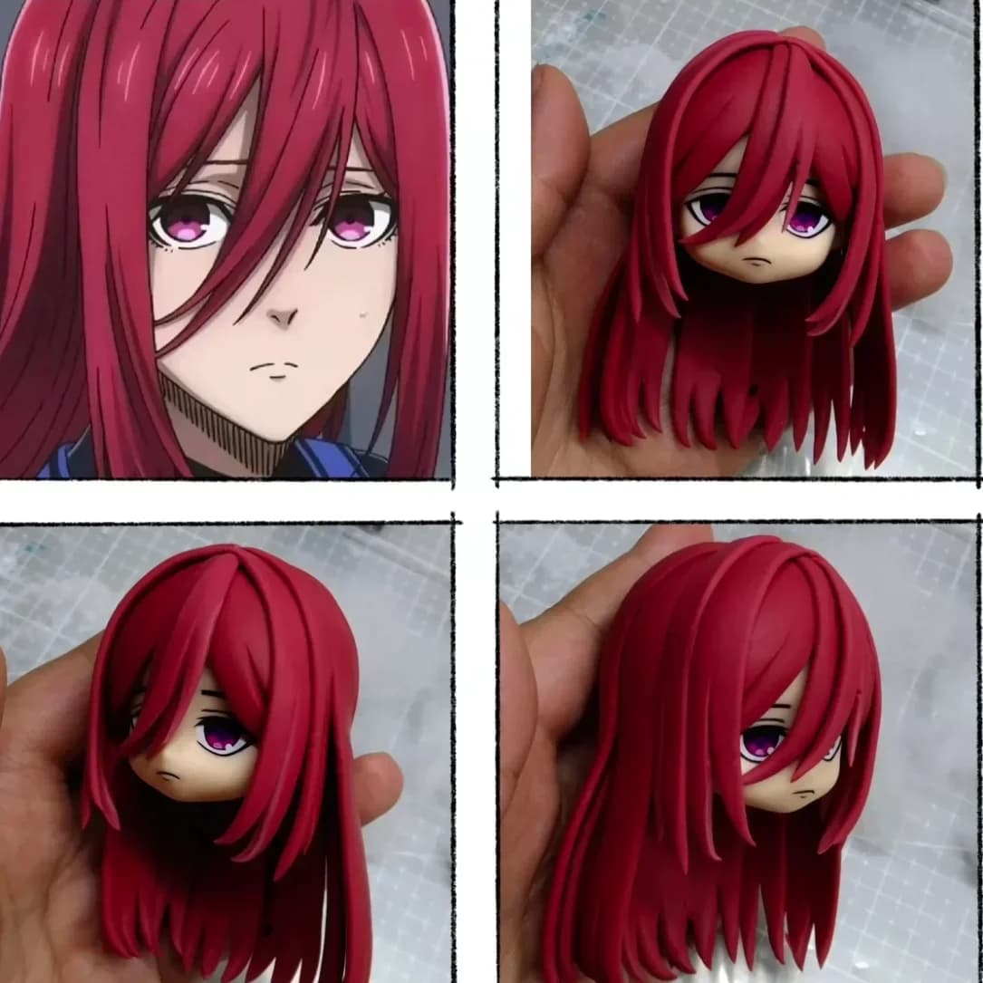 Custom Commission Ob11 Ob22 Hair Head Ultra Light Clay Handmade Customized Product Anime Game Cosplay Toy Accessories