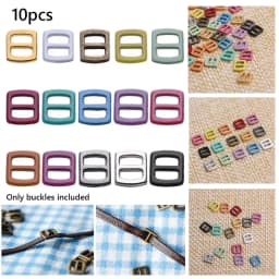 10pc High quality 15 colors Mini Ultra-small Belt Buttons Diy Dolls Buckles Tri-glide Buckle Doll Bags Accessories 5*6mm Buckles