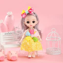 16cm BJD Doll Fashion Princess Doll Figure 1/12 Scale DIY Movable 13 Joints with Clothes and Shoes Happy Girl Gift Child Toys