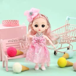 16cm BJD Doll Fashion Princess Doll Figure 1/12 Scale DIY Movable 13 Joints with Clothes and Shoes Happy Girl Gift Child Toys