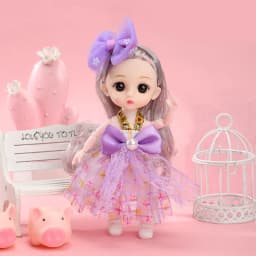 16cm BJD Doll Fashion Princess Doll Figure 1/12 Scale DIY Movable 13 Joints with Clothes and Shoes Happy Girl Gift Child Toys