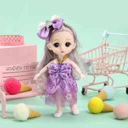 16cm BJD Doll Fashion Princess Doll Figure 1/12 Scale DIY Movable 13 Joints with Clothes and Shoes Happy Girl Gift Child Toys