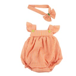 22 Inches Baby Doll Dress Yellow Plaid Skirt+Hairband Outfit Clothes Suit For 55cm Reborn Girl Doll Accessories Toy