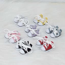 Cute Min Shoes for 17cm Labubu Doll Multi Color Mini Sneakers Loafers Dress Shoes Cute Replacement Footwear Accessories for Doll