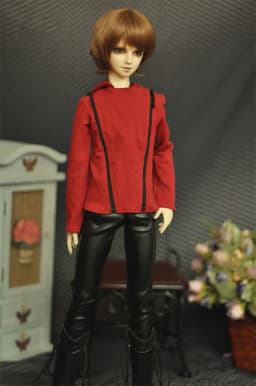 1/4 1/3 scale BJD clothes Red double zipper coat for BJD/SD MSD SD13 SSDF ID72 HID strong Uncle doll accessories C0084