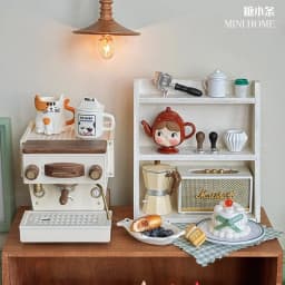 Miniature Retro Furniture Ornaments Mini Speaker Mug Hand-painted Flower Plate Mirror Blythe Doll Afternoon Tea Shooting Props