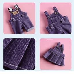 Jeans Doll Skirt Overalls Handmade DIY Bear Doll Overalls Multi-color Clothing Plush Toys For 15cm Cotton Doll Accessories