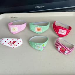 1Pc 22 Kinds Cute Mini Saliva Towel Doll Clothes Suitable For 10cm Cotton Doll Triangle Scarf Decoration