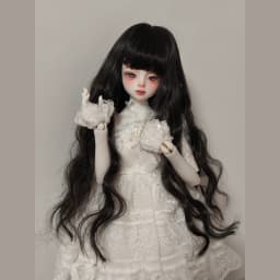 1/3 1/4 1/6 Doll's Wig for 60/45/30cm Bjd Doll Long Curly Hair with Bangs Girl Toys Dress Up Play House Accessories, No Doll