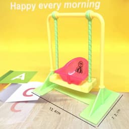 Girl Play Dollhouse Amusement Park For Doll Park Swing Accessories