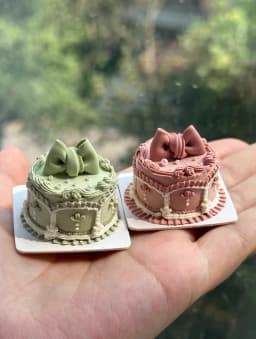 Miniature Birthday Cake Doll House Decoration Diy Cartoon Cake Retro Cake Model Bjd Doll Holiday Gift Mini Sweets for Dolls Ob11