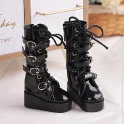 BJD Shoes 1/4 Body About Black Leather High Top and Low Top Doll Shoes Doll Accessories