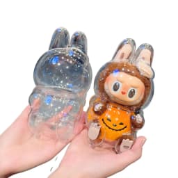 Stylish POP MART Doll Box Labubu Transparent Box Stuffed Toy Box Cute Elf Plush Display Bag Mini Portable Storage Box No Dolls