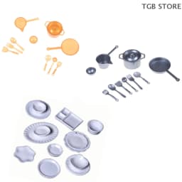 5/10Pcs Mini Dish Tableware Toys Kitchen Dining Play Toy DollHouse Decor Kitchen Accessory