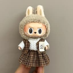 15-17cm Labubu Clothing Set Suitable for V1 V2 V3 Plush Doll Fashion Clothing Accessories Overalls Skirt Children's Toys Gifts