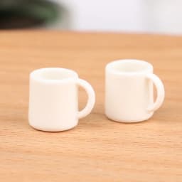 4Pcs/Set 1:12 Dollhouse Miniature Cup White Mug Water/Drink Cup Tea Cup Model Kids Pretend Play Toy Doll House Decor Accessories