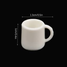 4Pcs/Set 1:12 Dollhouse Miniature Cup White Mug Water/Drink Cup Tea Cup Model Kids Pretend Play Toy Doll House Decor Accessories