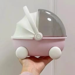 For labubu Doll storage box, dust-proof cotton doll, transparent cradle, family storage tool box, portable display cabinet